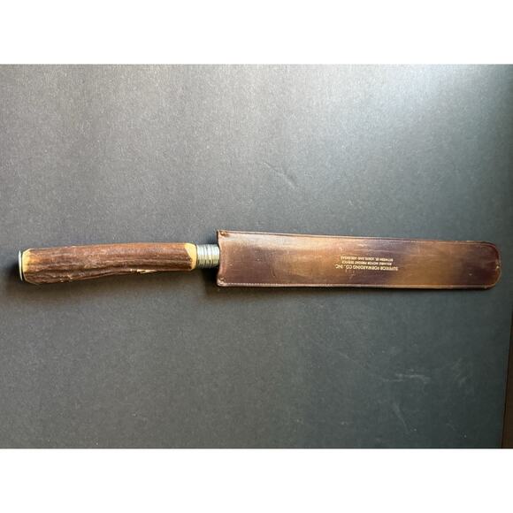 Vintage Pepperidge Farm Handle Knife Leather Embossed Case Country Farmhouse - Picture 7 of 11